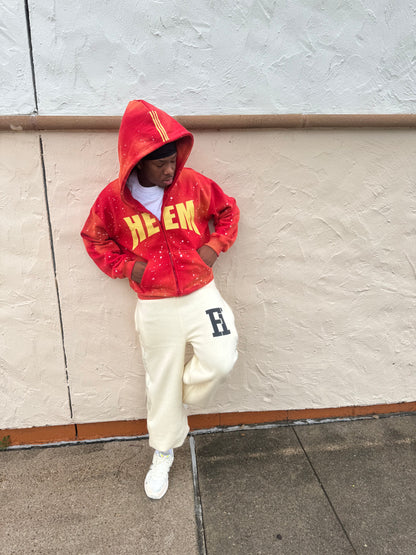 HEEM RED/ORANGE ZIP-UP